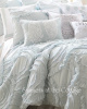 VINTAGE COTTAGE WAVES OF RUFFLES QUEEN QUILT & PILLOW SHAMS