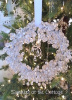 SHABBY CRYSTAL CLEAR SHINY SPARKLES BRIGHT BEADED CHIC HOLIDAY CHRISTMAS GARLAND WREATH