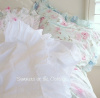 WHISPERING WHITE COTTON RUFFLE SHEETS - TWIN, QUEEN or KING