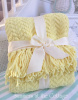COTTAGE BUNGALOW SUNNY YELLOW KNIT THROW WITH FRINGE