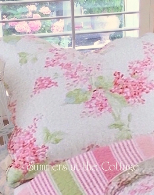 Rose Floral Print Pillow Shams with Ruffles Shabby Chic Queen Size  Pillowcases19 x 29 2-Pack Country Vintage Style