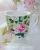 ENGLISH COTTAGE PINK ROSES FLOWERS COFFEE CUP BEVERAGE MUG