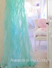 SHABBY BEACH COTTAGE CHIC AQUA DREAMY RUFFLED CURTAIN DRAPE PANELS