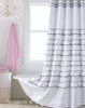 WHIMSICAL FRENCH RUFFLES VINTAGE CHIC SHOWER CURTAIN